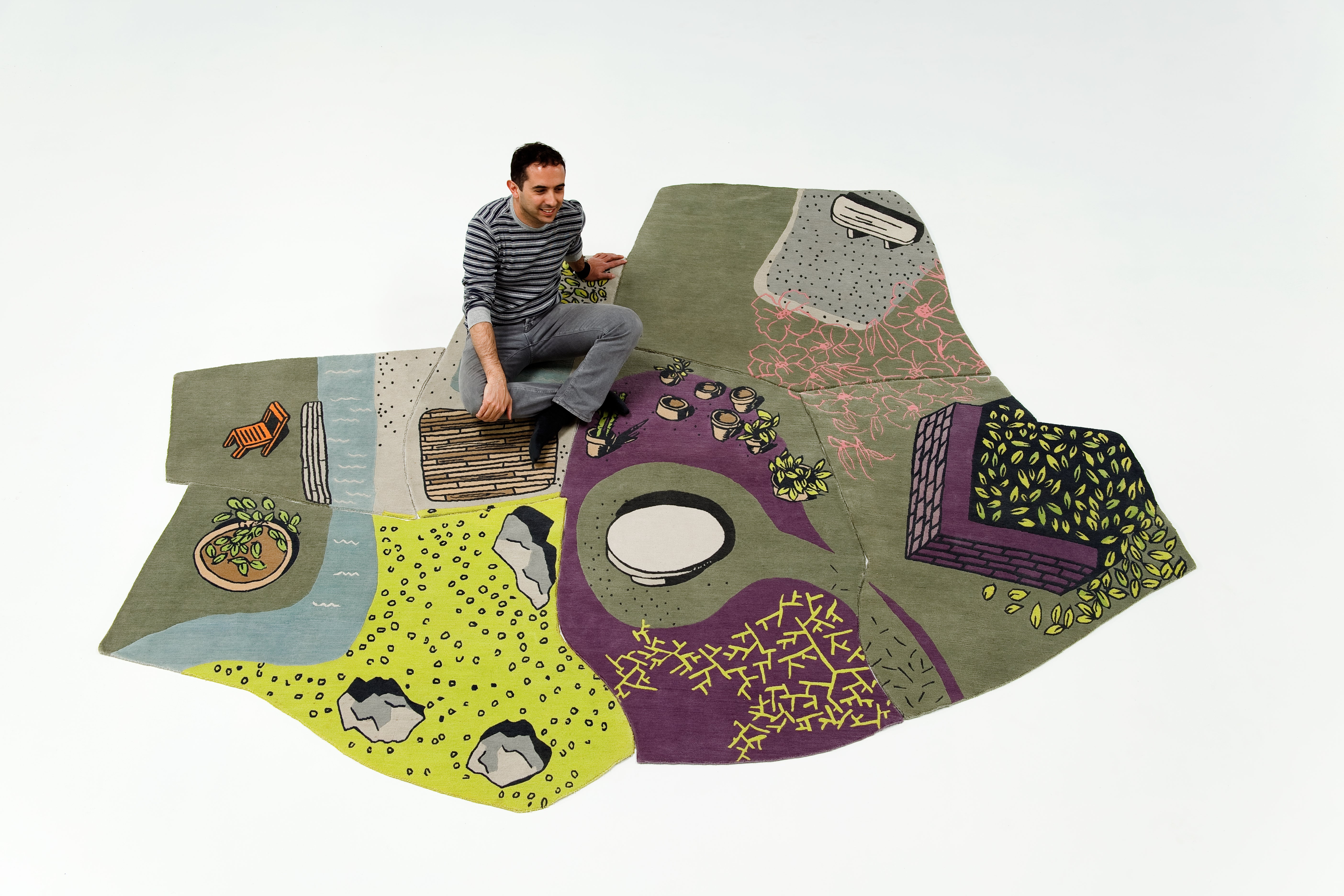 "Non-Flying Carpet" - Limited Edition Handmade Nepalese Wool Rug - image 3