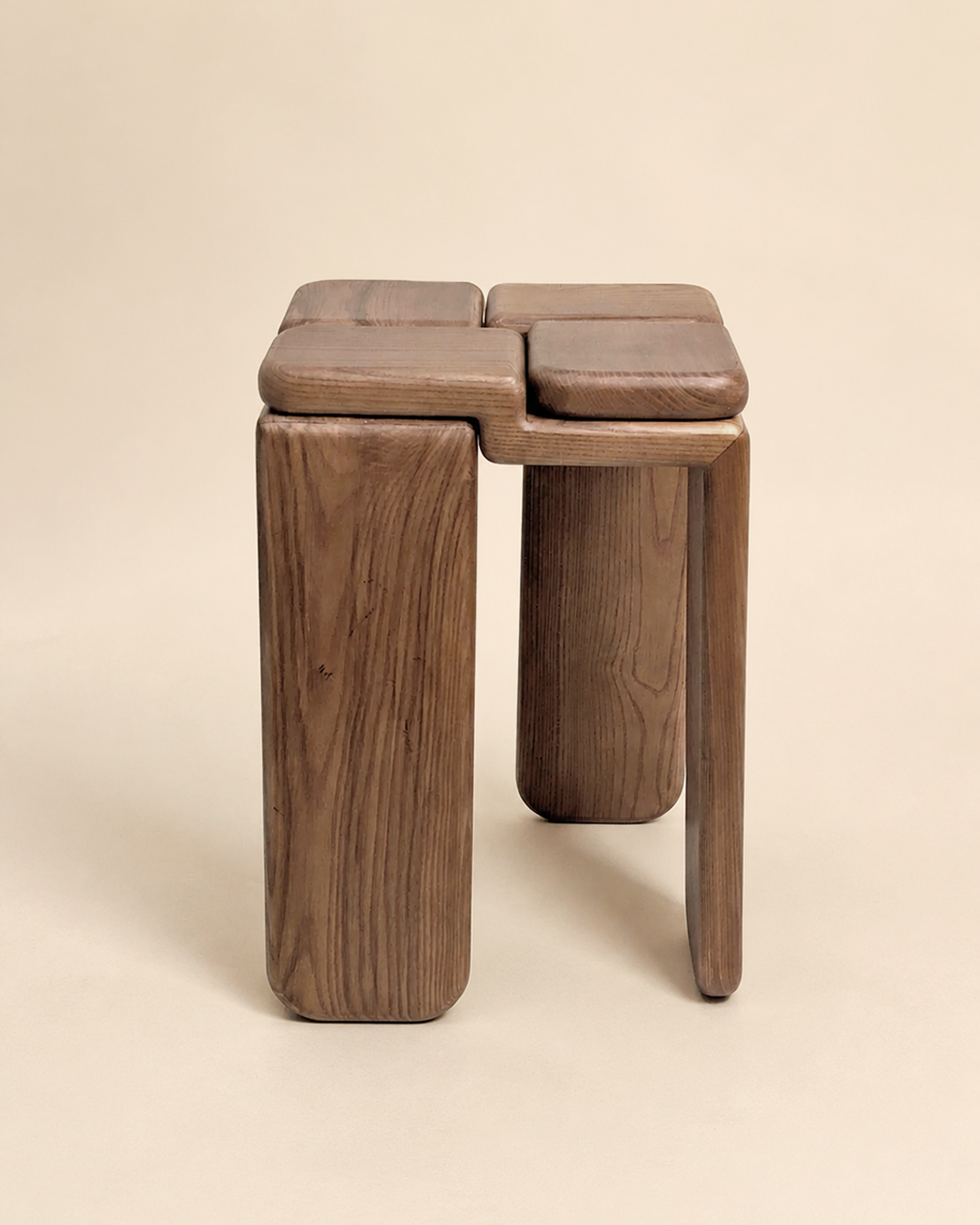 THE KNOT STOOL Walnut Tinted Ash by Luis Gimeno image 5