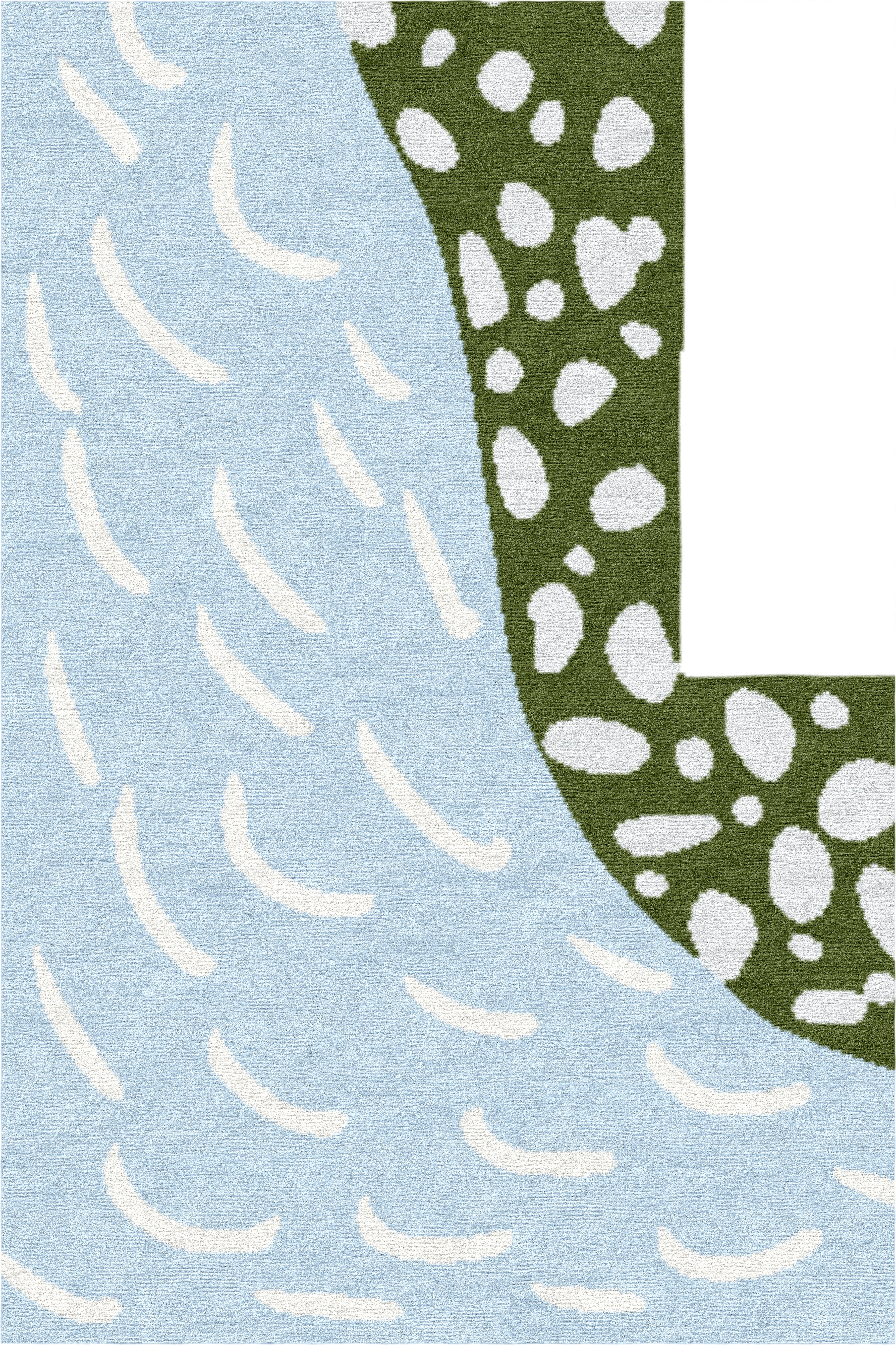 "The Turn" - River Bend L-Shaped Hand-Knotted Wool Runner, Made - image 4