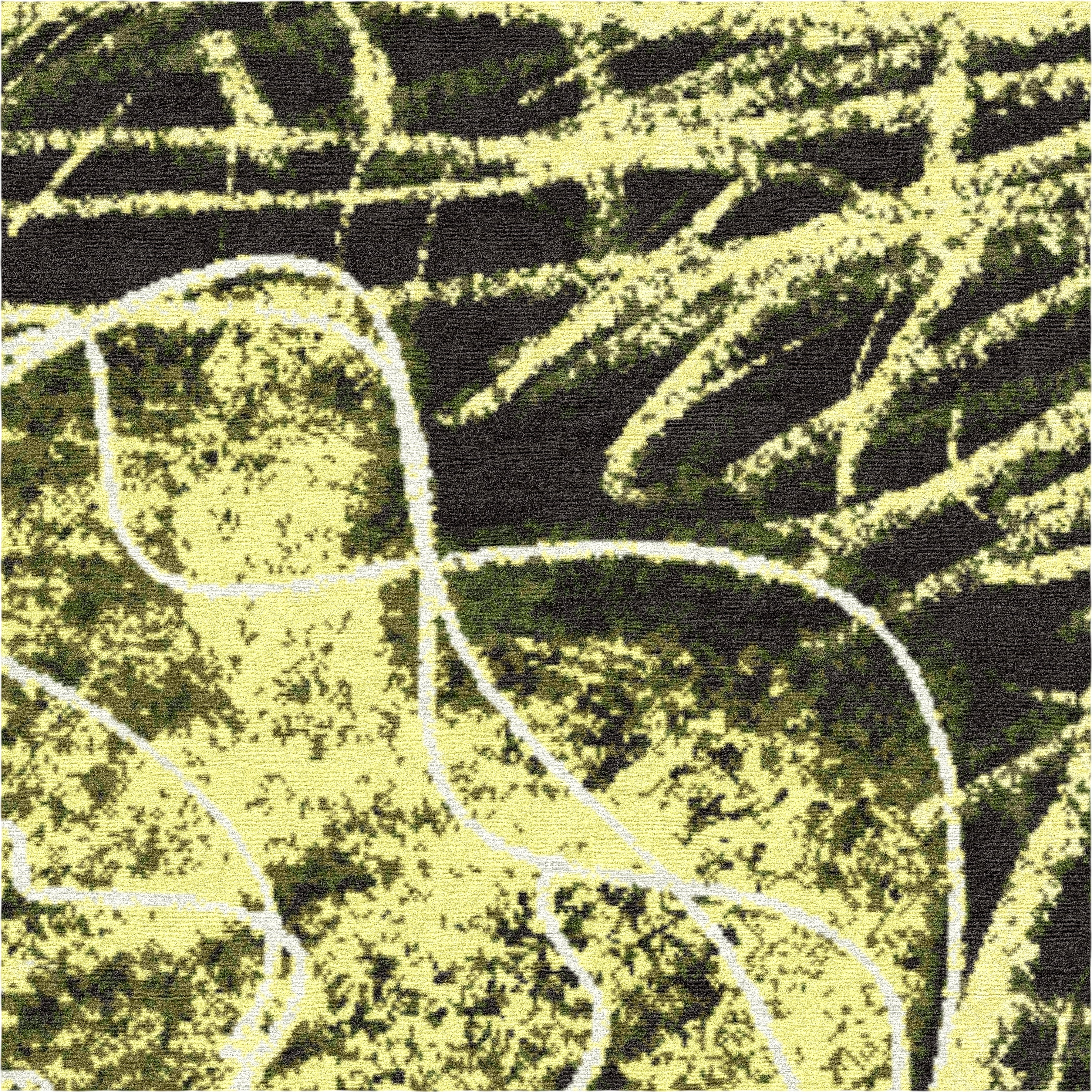 "Room for Ritual" - Butter Yellow Hand-Knotted Floral Rug in - image 5