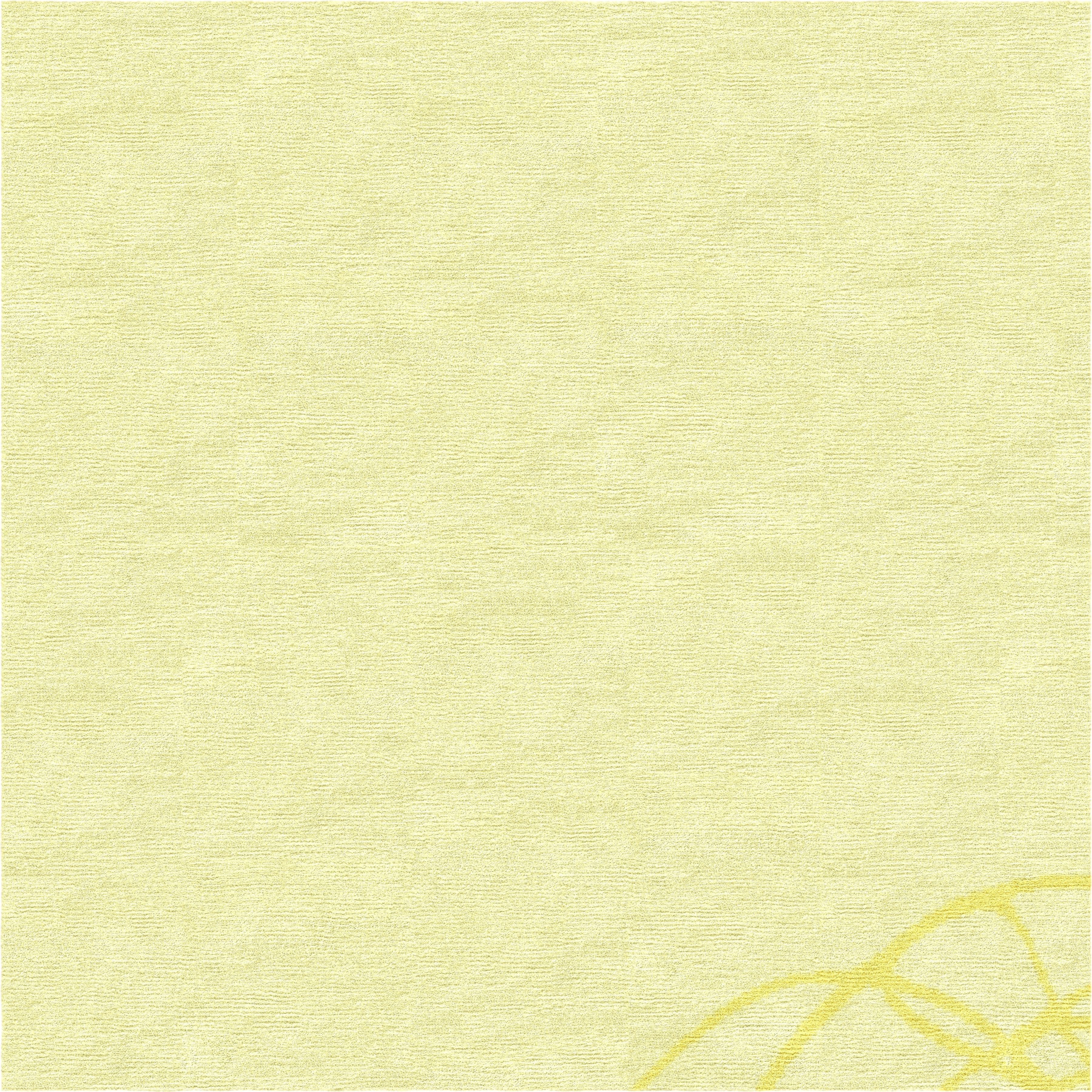 "La Rosa" - Butter Yellow Handmade Wool Rug, La Rosa Collection - image 3