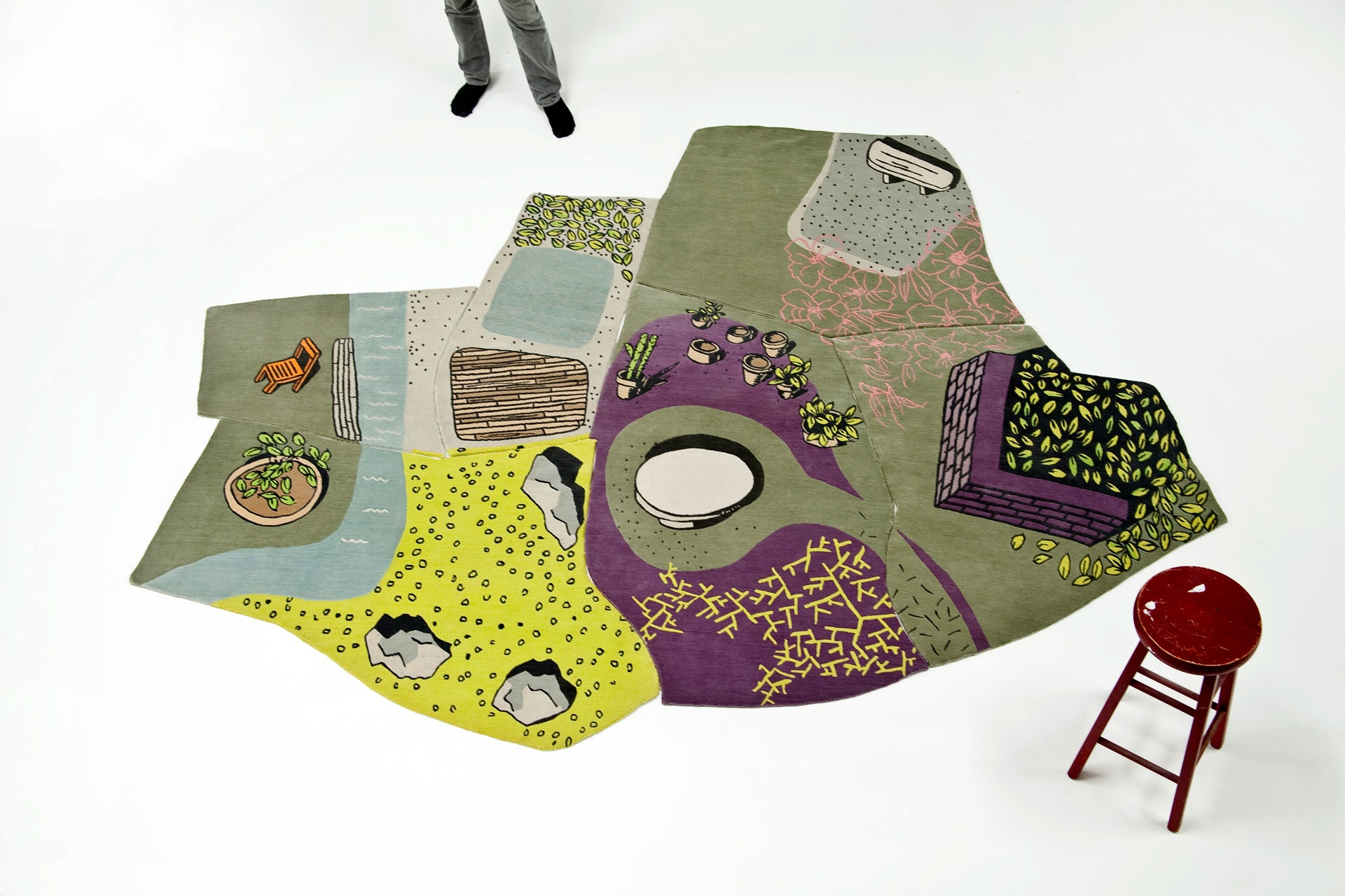 "Non-Flying Carpet" - Limited Edition Handmade Nepalese Wool Rug - image 4