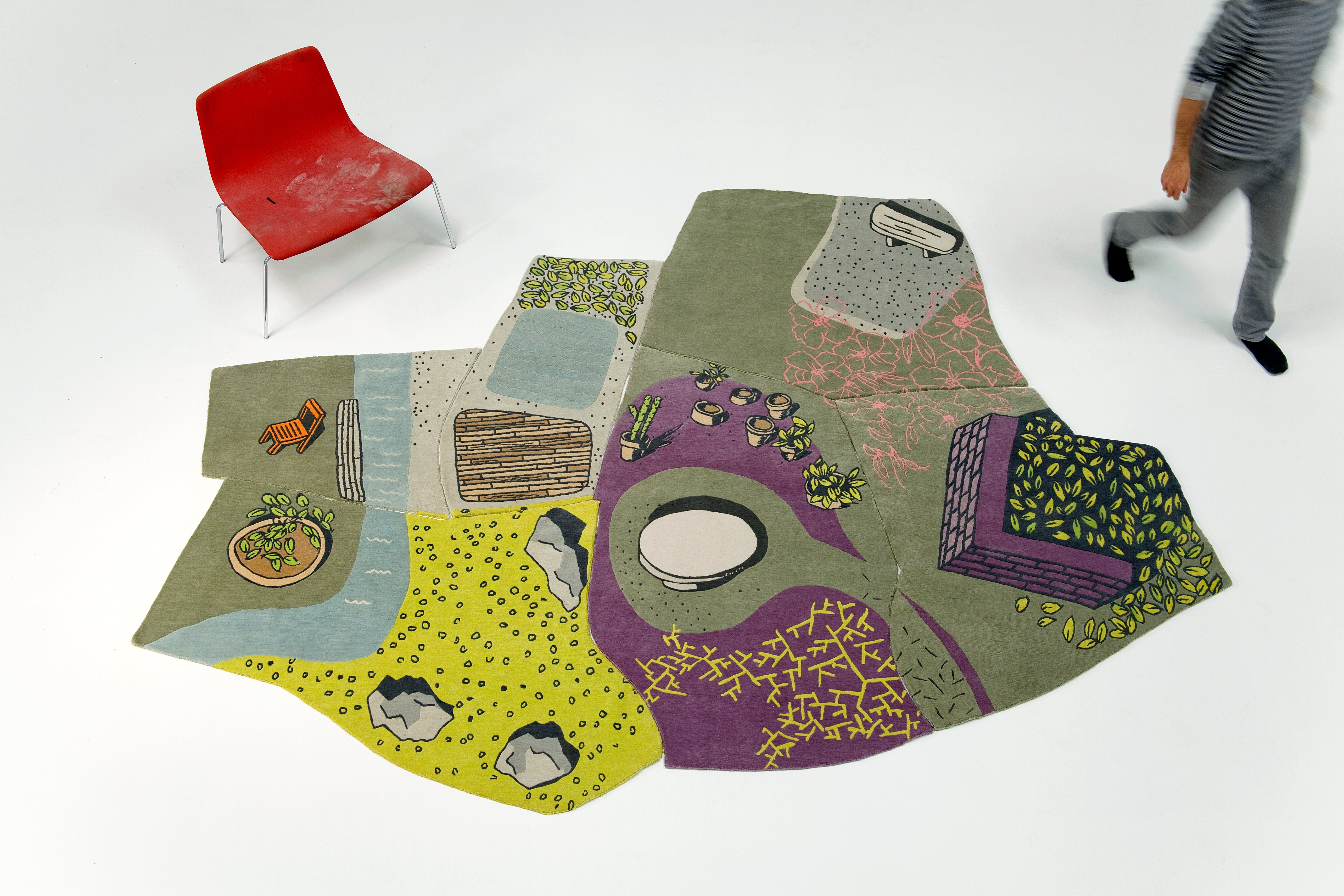 "Non-Flying Carpet" - Limited Edition Handmade Nepalese Wool Rug - image 2