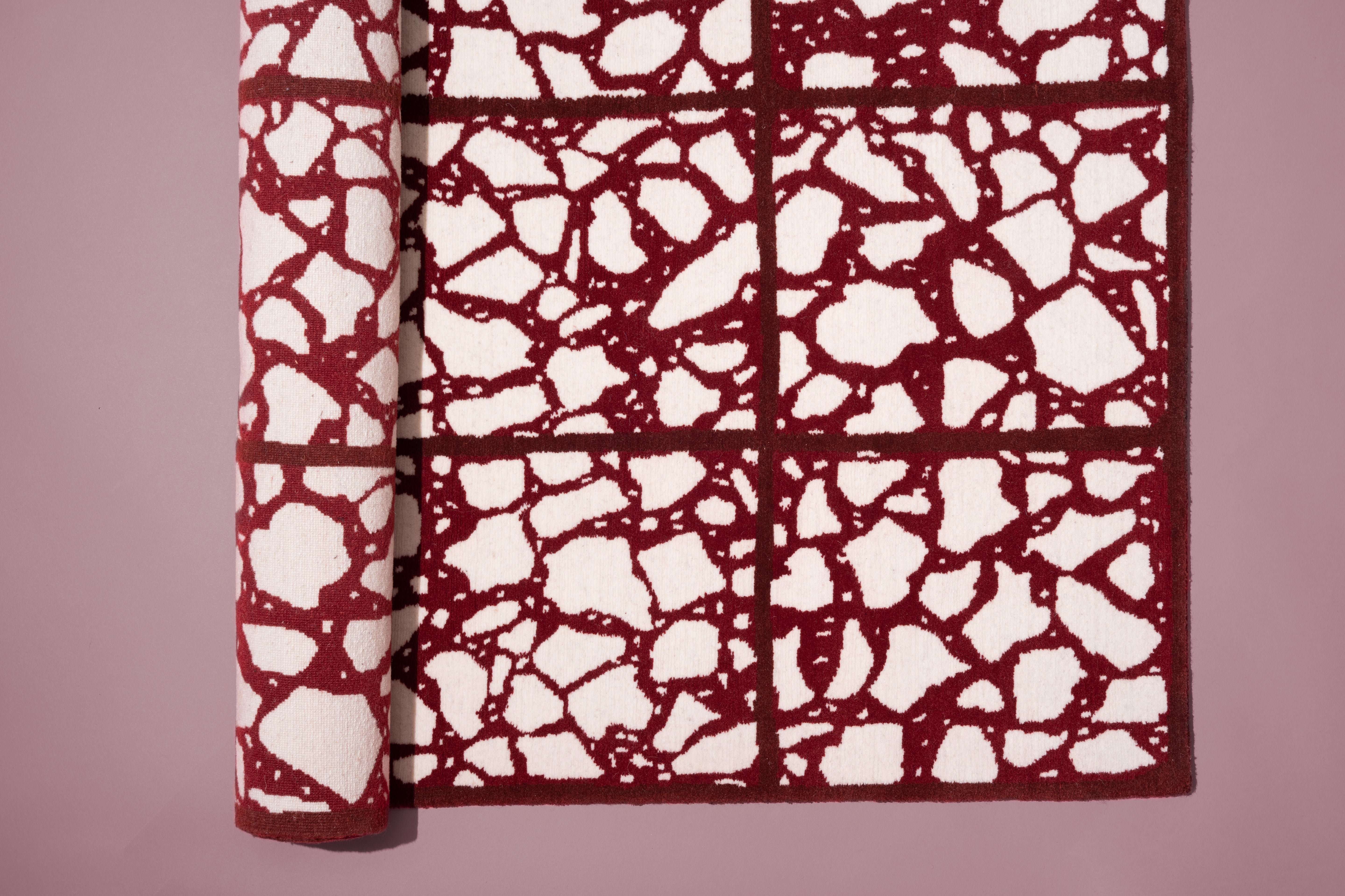 "Ravenna" - Handmade Nepalese Wool Rug, Mediterraneo Terrazzo - image 2