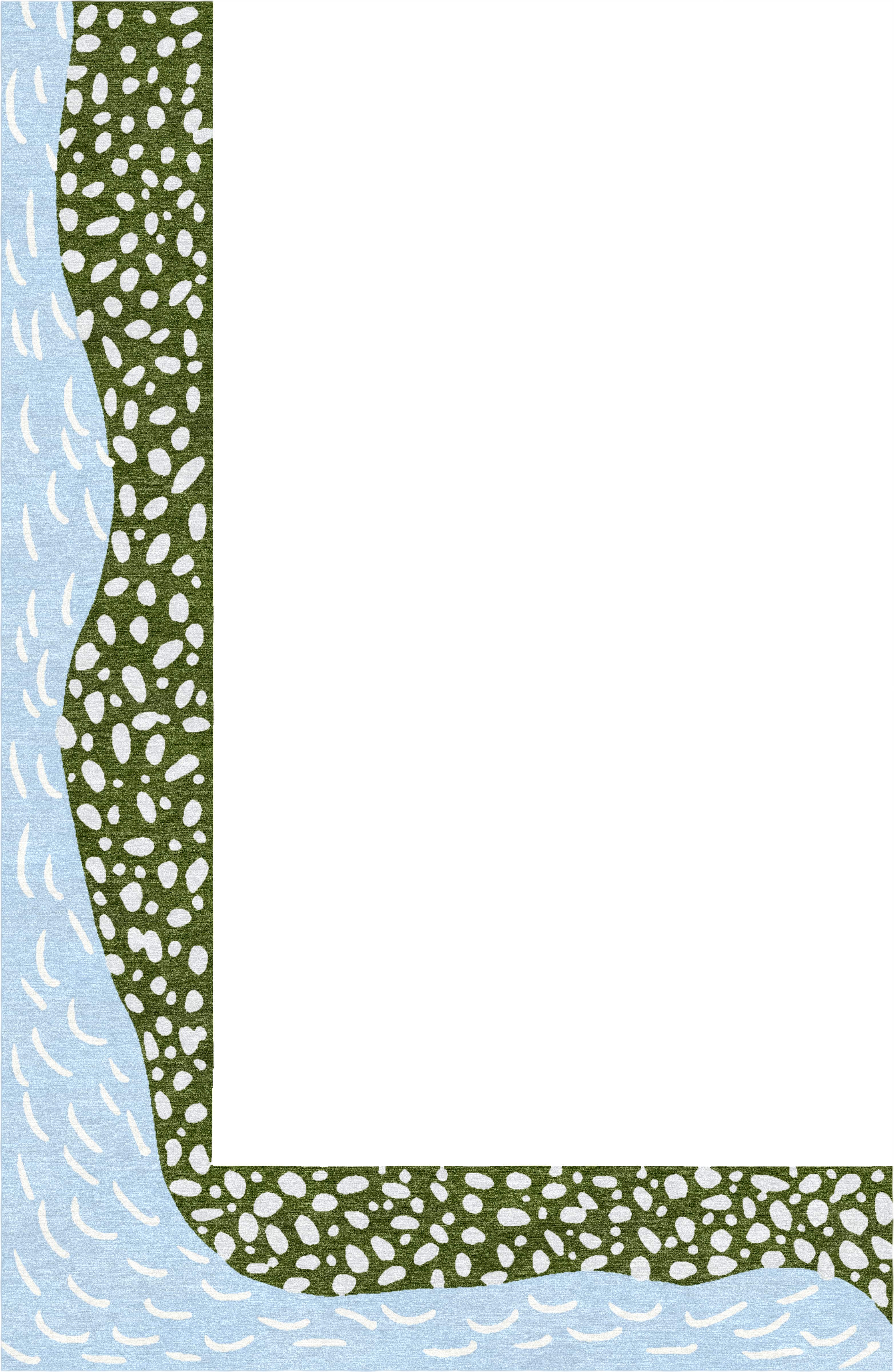 "The Turn" - River Bend L-Shaped Hand-Knotted Wool Runner, Made - image 6
