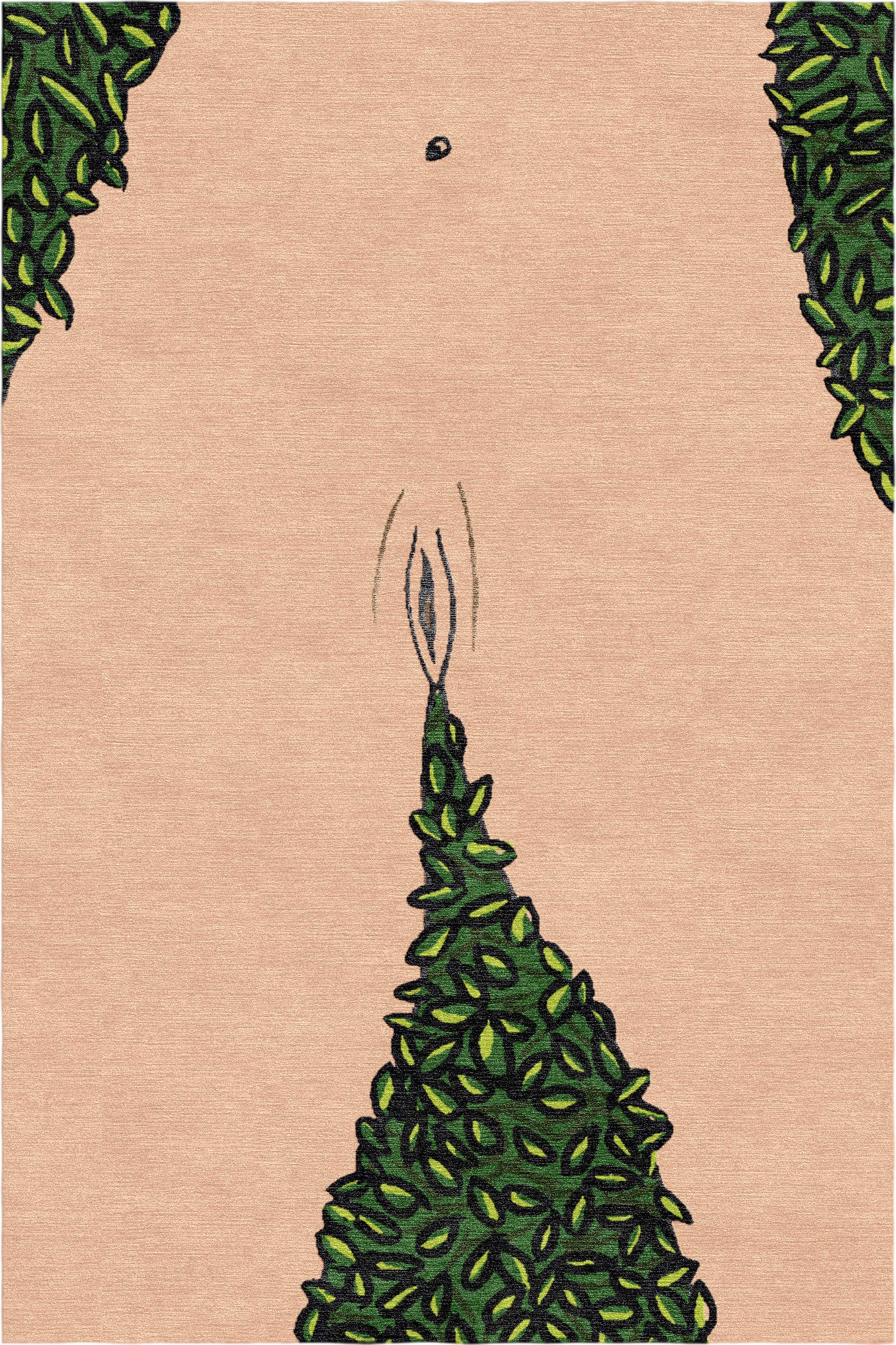 "Lei" - Handmade Wool and Silk Rug, NSFW Collection - image 4