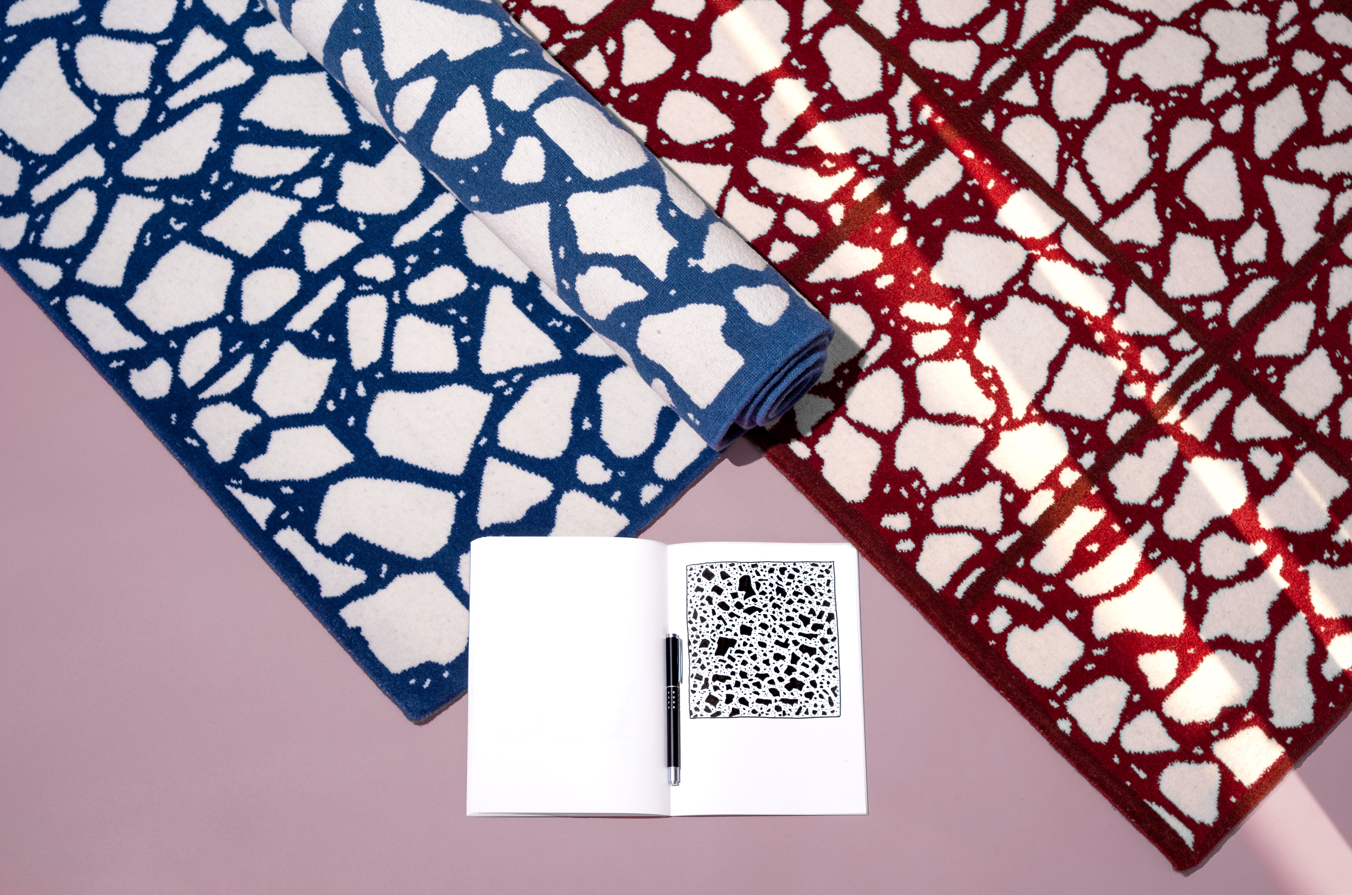 "Lecce" - Handmade Nepalese Wool Rug, Mediterraneo Terrazzo - image 3