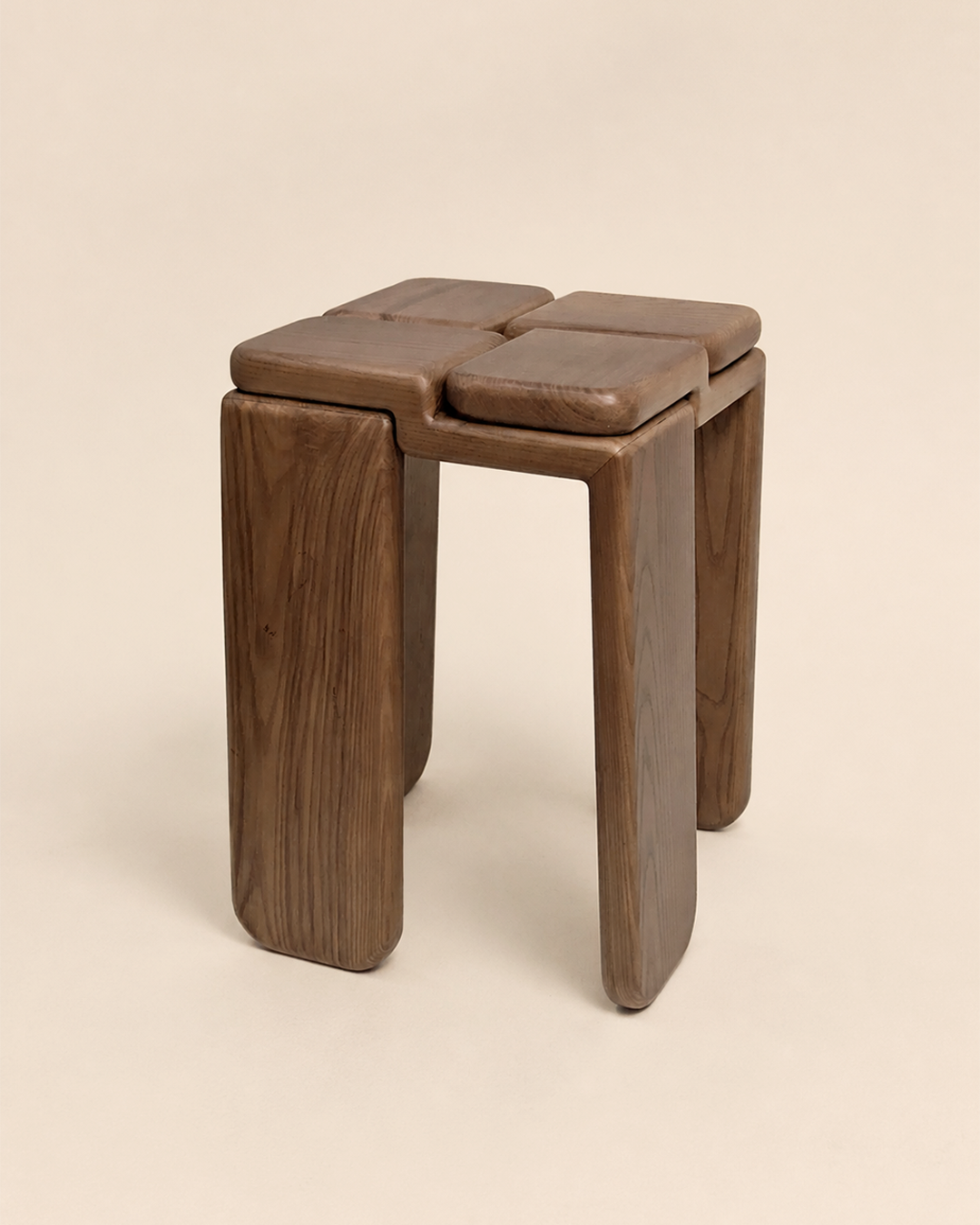 THE KNOT STOOL Walnut Tinted Ash by Luis Gimeno image 2