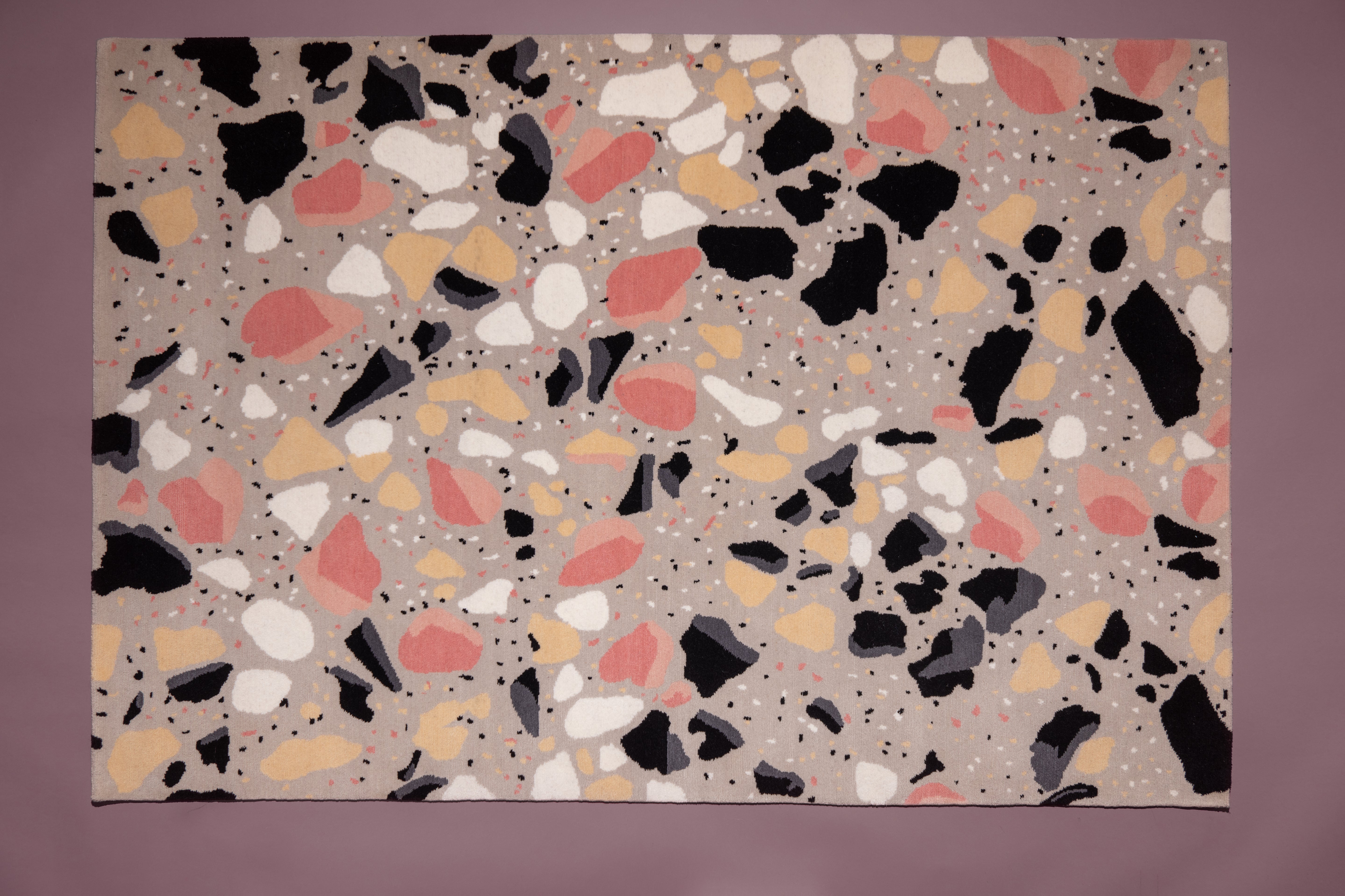 "Venezia" - Handmade Nepalese Wool Rug, Mediterraneo Terrazzo
