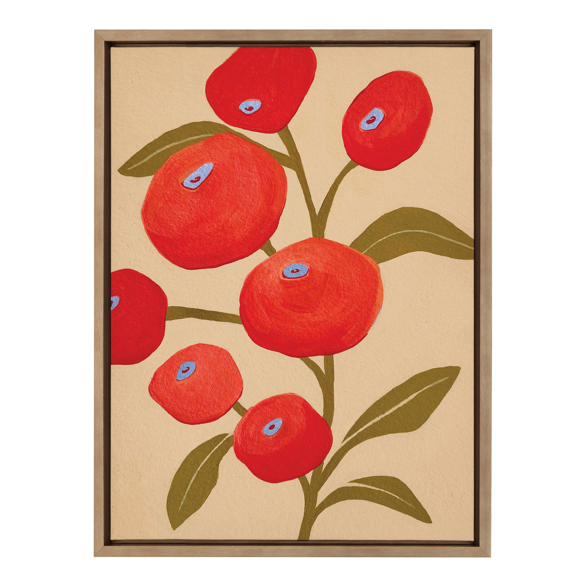 Sylvie Persimmon Framed Canvas by Emma Daisy