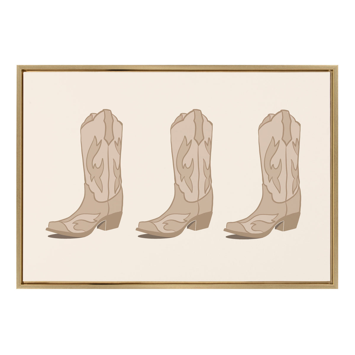 Sylvie Cowboy Boots Landscape Framed Canvas by Honey Island Studio