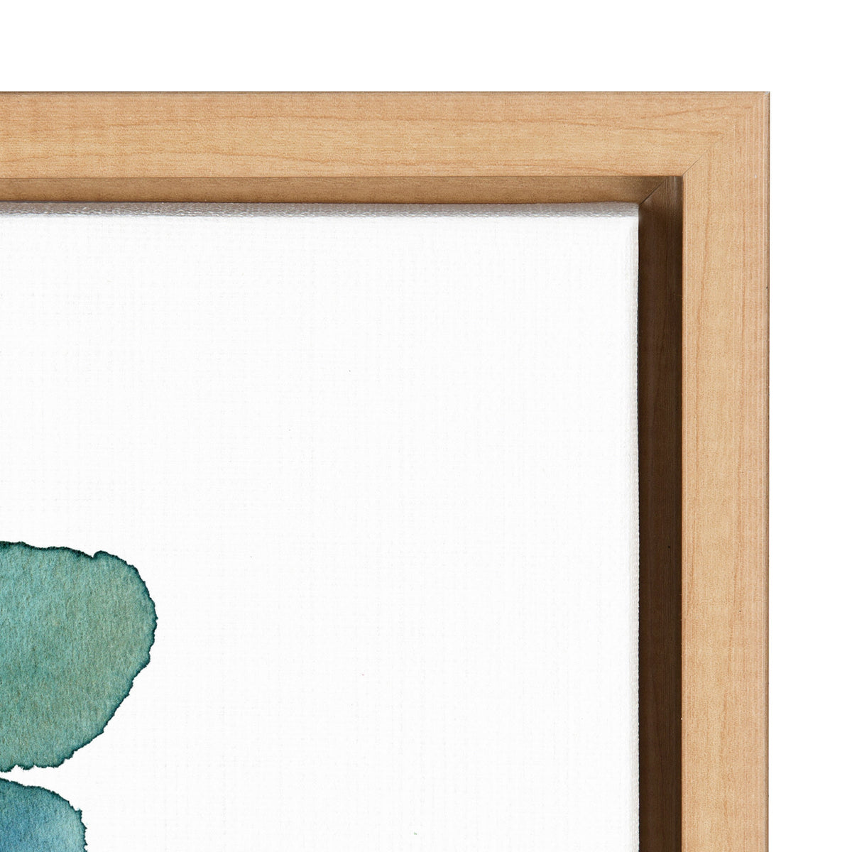 Sylvie Tropic Leaves Blue Framed Canvas by Sara Berrenson