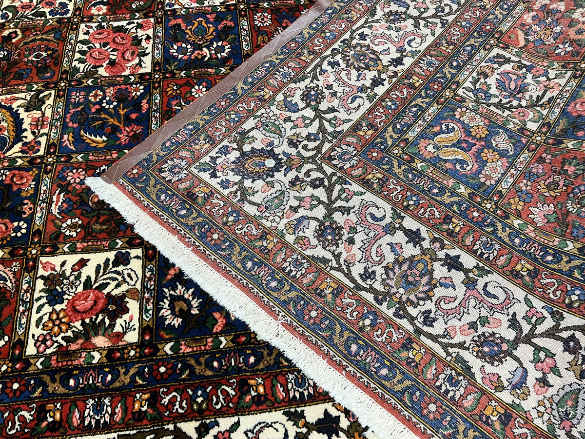 Persian Bakhtiari Rug 10x14, Multicolor Khesti Panel Design - Jewel Rugs, view 13