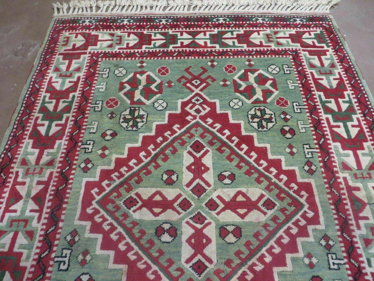 4' X 6' Vintage Handmade Turkish Kazak Design Wool Rug Carpet Nice - Jewel Rugs, view 12