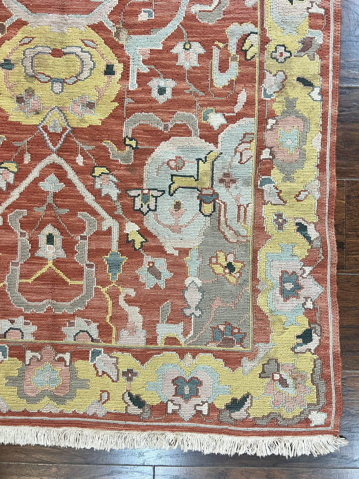 Turkish Flatweave Kilim Rug 4x6, Geometric Wool Handmade Carpet, Vintage - Jewel Rugs, view 10