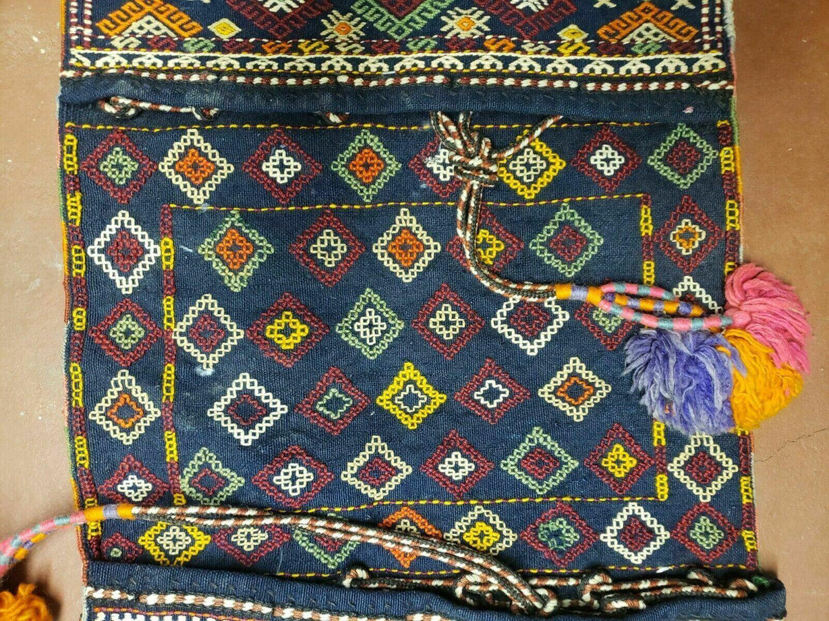 2' X 4' Handmade Turkish Tribal Kilim Wool Rug Double Saddle Bag Khorjin Nice - Jewel Rugs, view 5