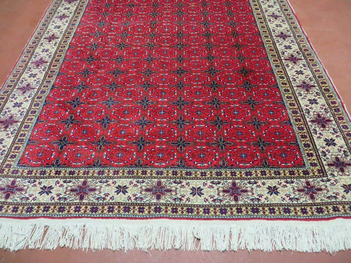 6' X 10' Vintage Handmade Turkish Sevas Kayseri Wool Rug Carpet Nice - Jewel Rugs, view 5