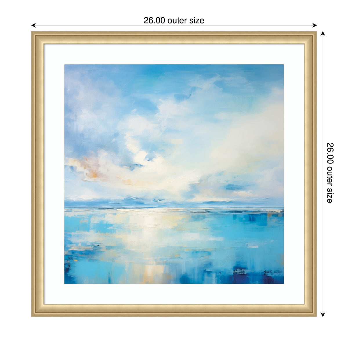 Framed Art Serene Coastal Waters Tranquil Landscape by The Creative Bunch Studio