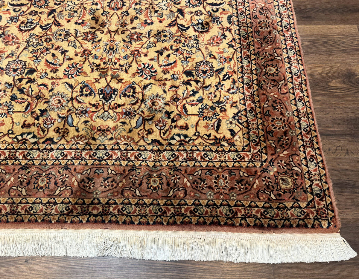 Indo Persian Rug 5x8, Light Tan/Camel, Allover Design - Jewel Rugs, view 9