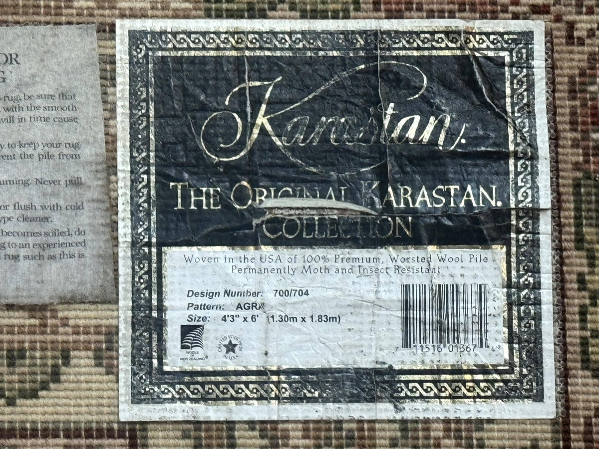 Karastan Rug 4x6, Agra #704, Original 700 Series, Vintage Wool Pile Discontinued Karastan Carpet - Jewel Rugs, view 11