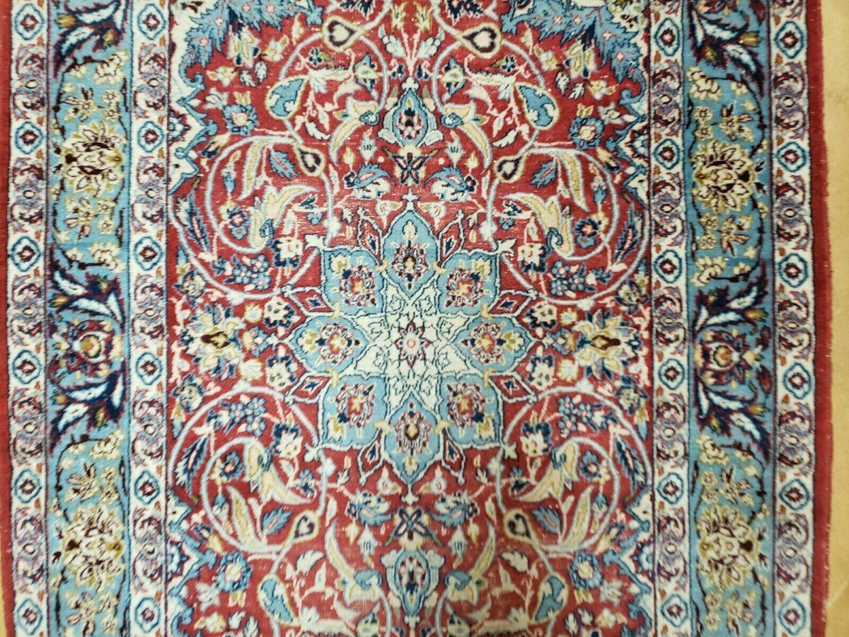 3' 5" X 5' 8" Vintage Handmade Turkish Wool Rug Carpet Vegetable Dyes Nice Red - Jewel Rugs, view 5