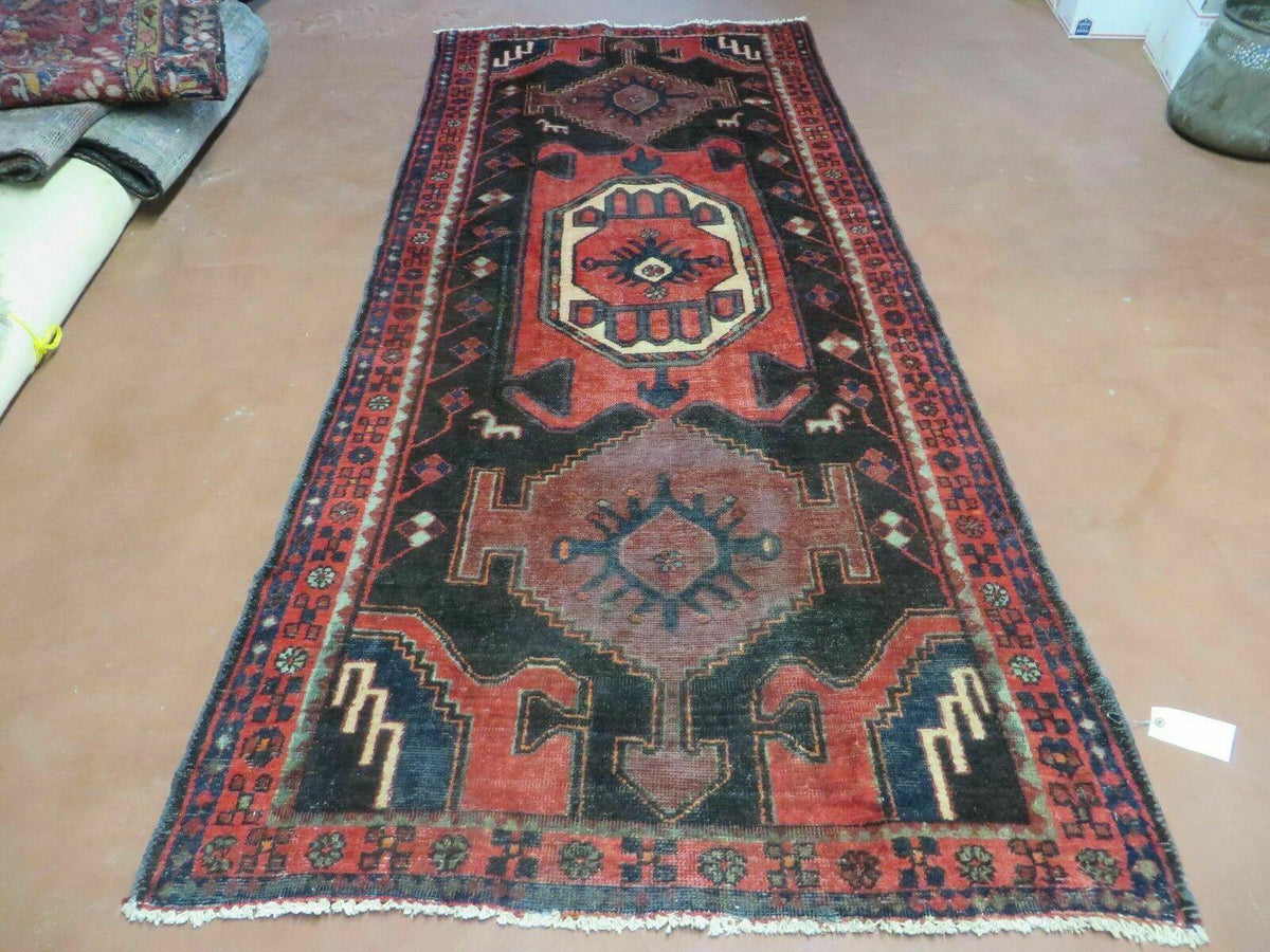 4' X 8' Antique Handmade India Geometric Oriental Tribal Wool Rug Red # 603 - Jewel Rugs, view 2