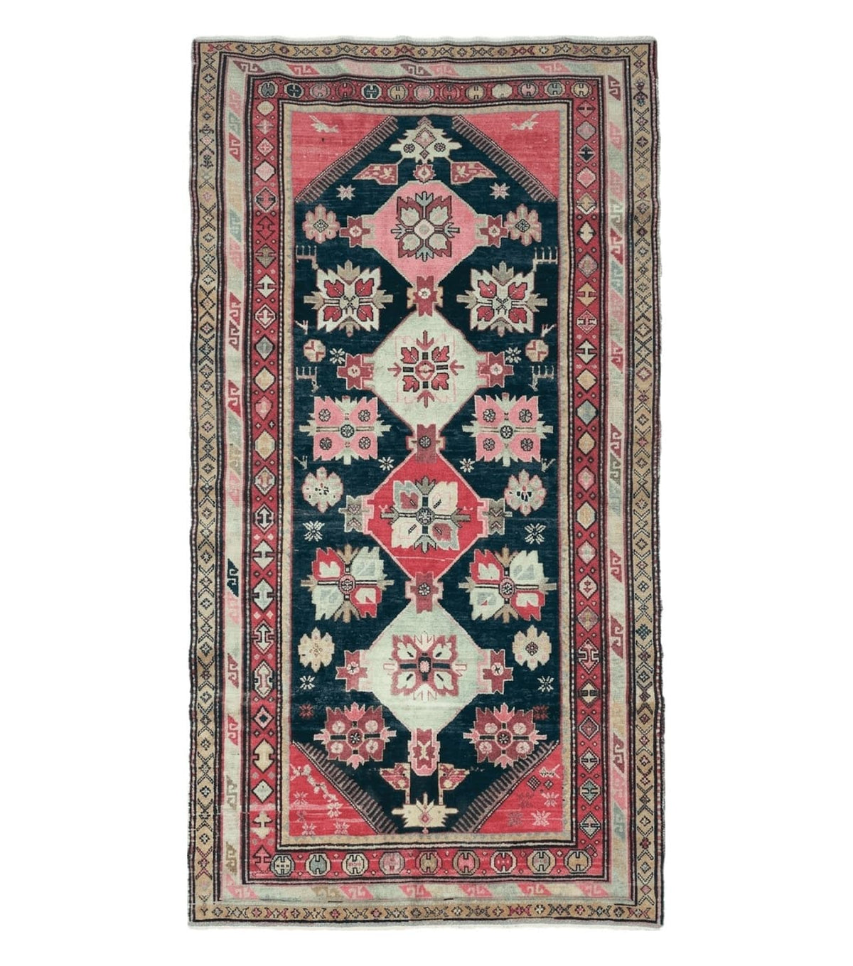 5' X 9' Antique Karabagh Caucasian Rug Handmade Wool Carpet Organic Dyes Nice - Jewel Rugs