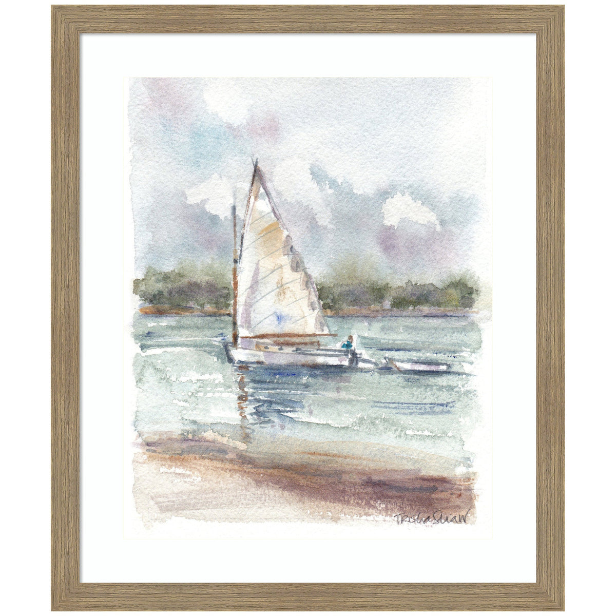 Framed Art 1 Maryanne Welch Chatham Fog Sailboat by Patricia Shaw