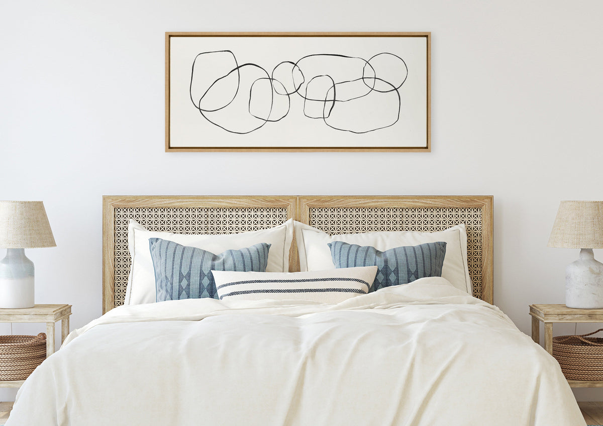 Sylvie Dancing Circles Framed Canvas by Teju Reval