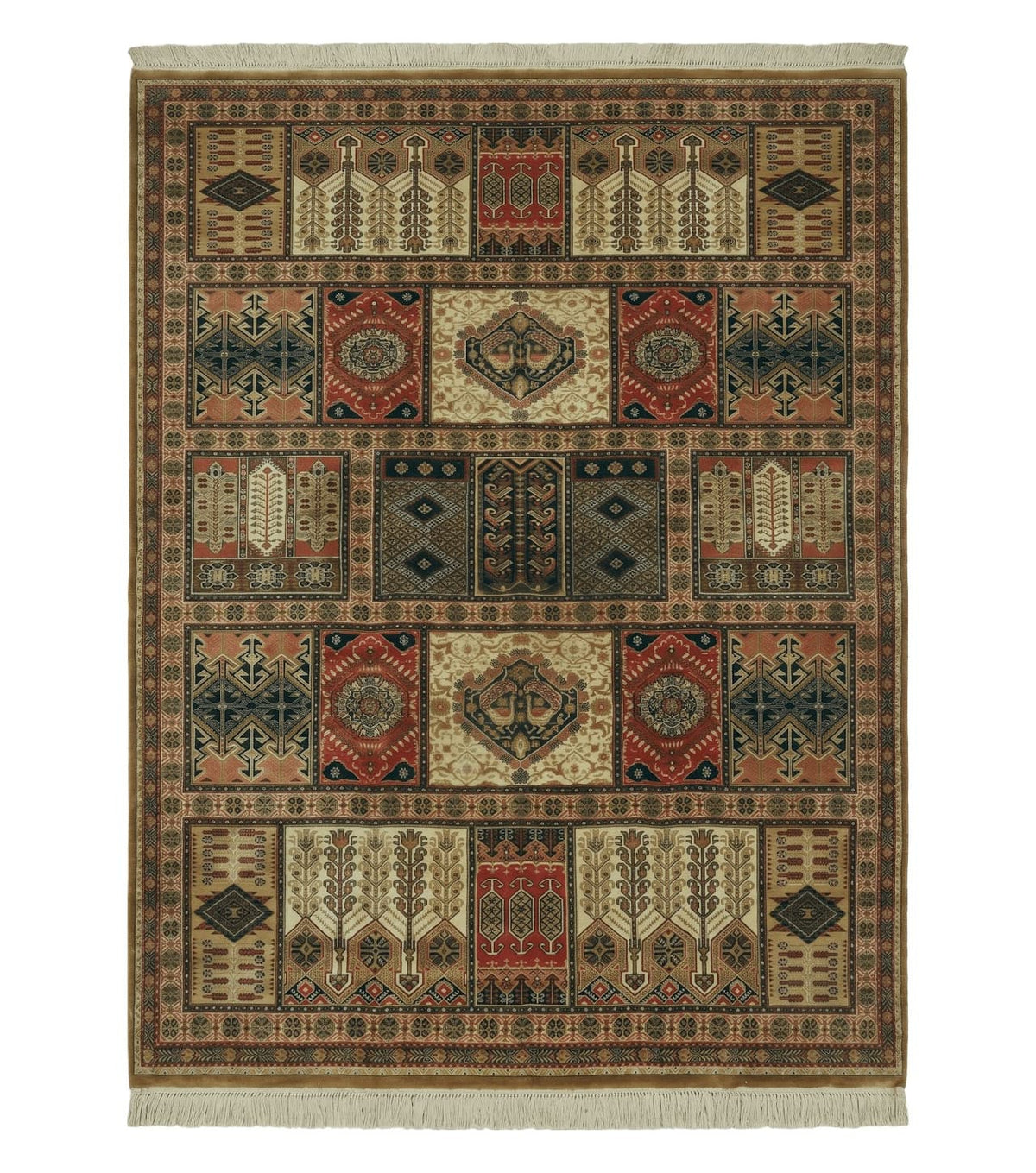 Couristan Rug 10x14, Large Belgium Power Loomed Wool Carpet 10 x 14 ft, Brown Tan Cream Oriental Rug, Living Room Rug, Large Area Rug - Jewel Rugs