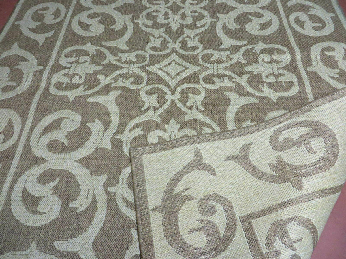 5' X 7' Machine Made Natural Fiber Jute Kilim Two Sided Rug Carpet Flat Weave Contemporary Design - Jewel Rugs, view 8