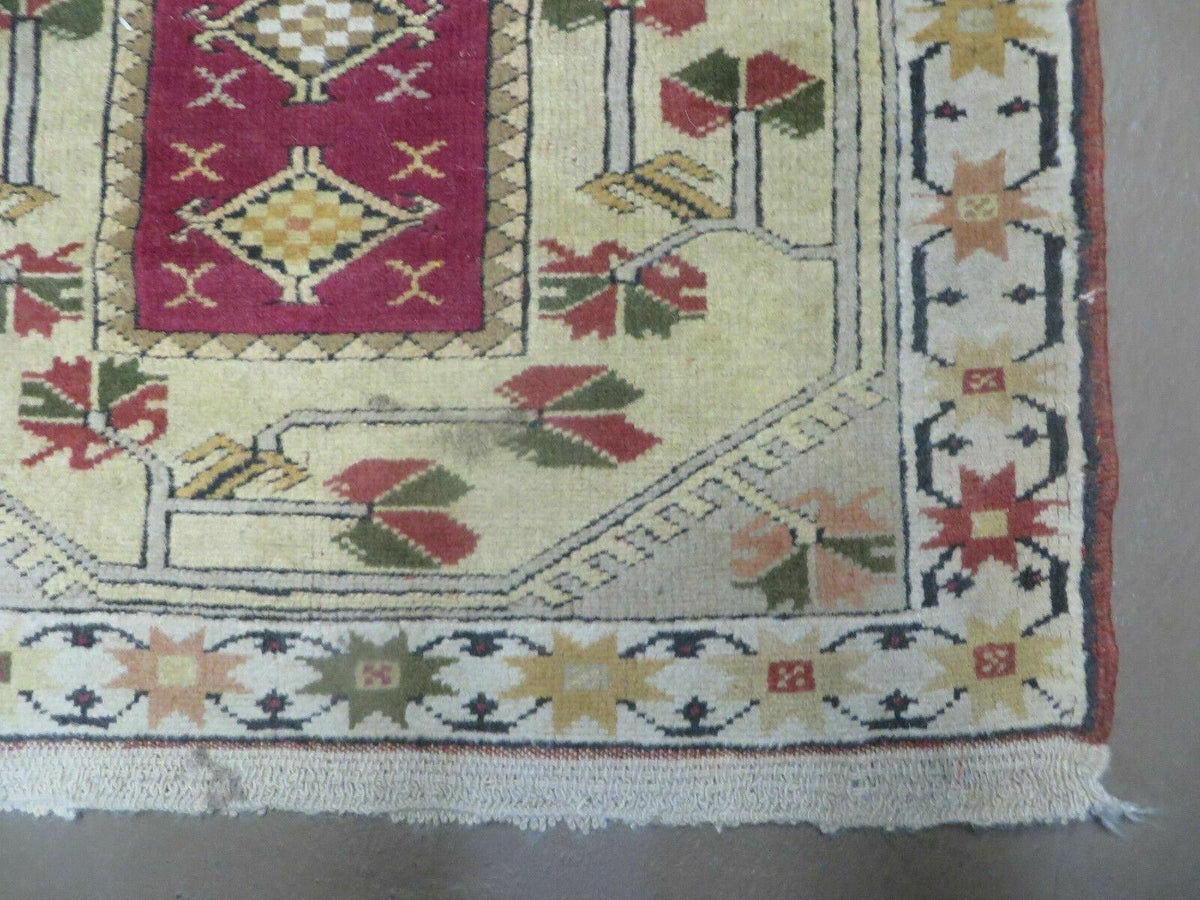 3' X 5' Vintage Handmade Turkish Turkey Oushak MILAS Wool Accent Rug Carpet Nice - Jewel Rugs, view 9