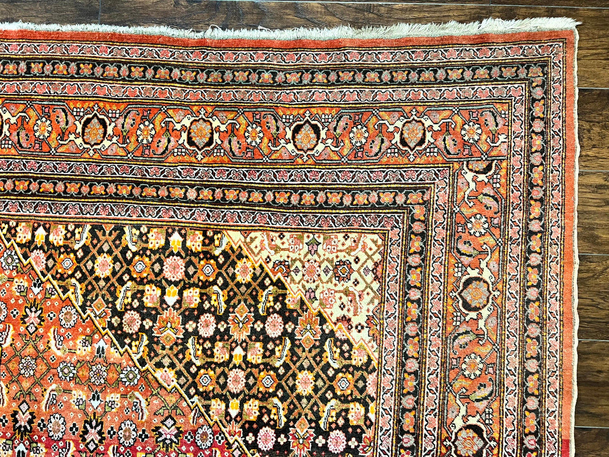 Rare Antique Persian Tabriz Rug 9x12, Red, Handmade, Wool - Jewel Rugs, view 8