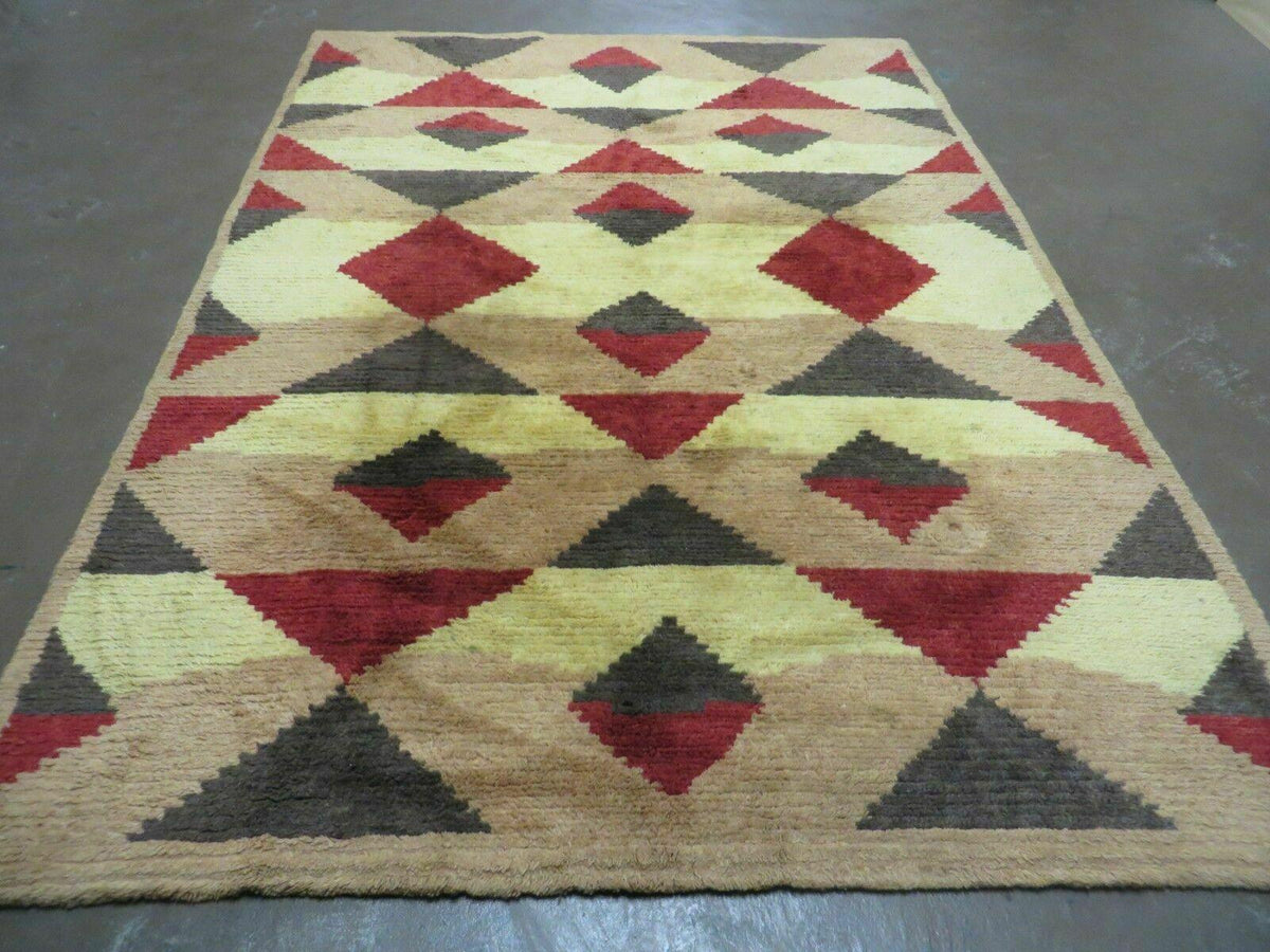 6' X 8' Handmade Tibetan Nepal Chinese Wool Rug Art Deco Contemporary Modern - Jewel Rugs, view 2
