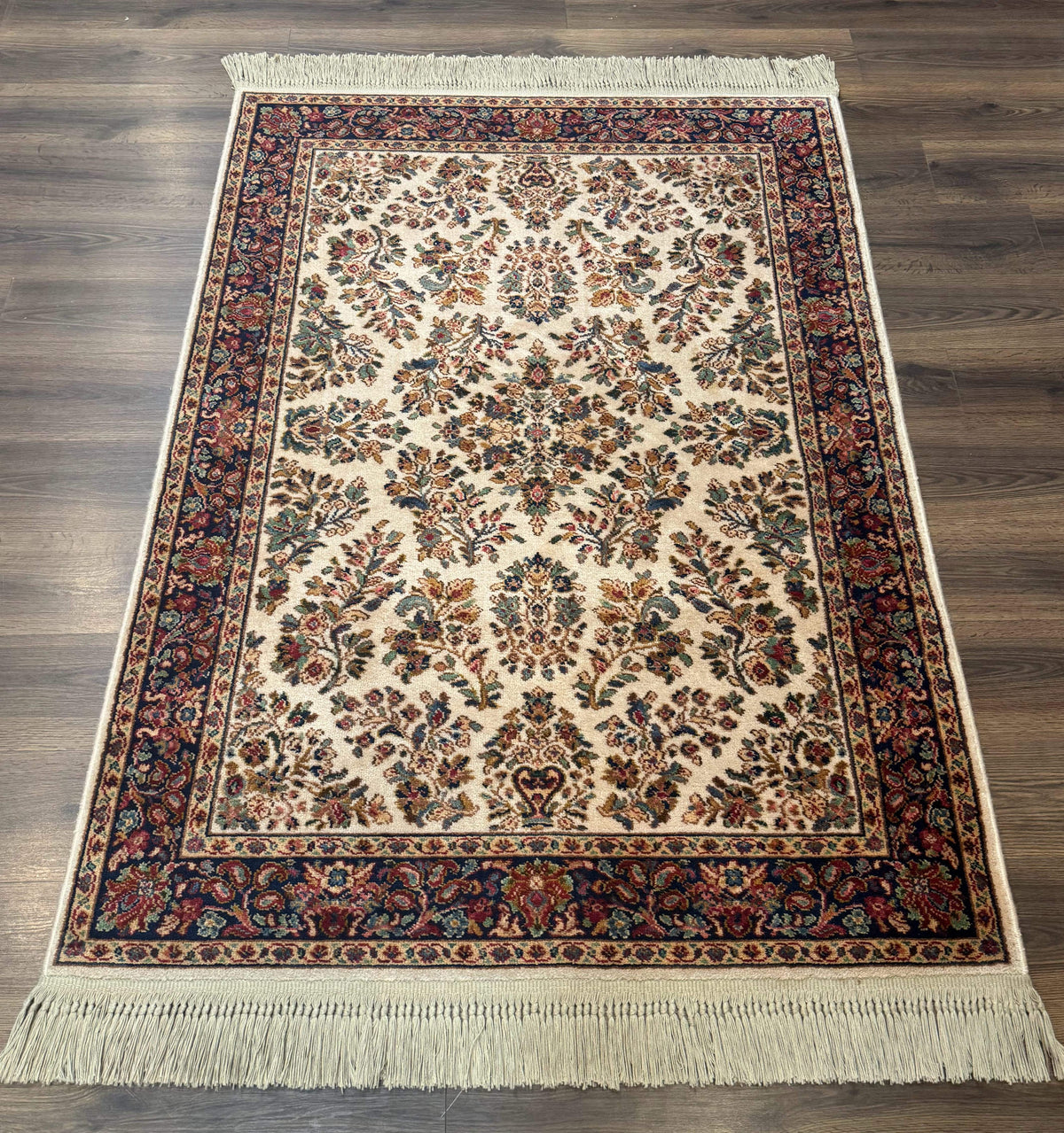 4x6 Karastan Rug Ivory Sarouk #760, Wool Vintage Original 700 Series - Jewel Rugs, view 2