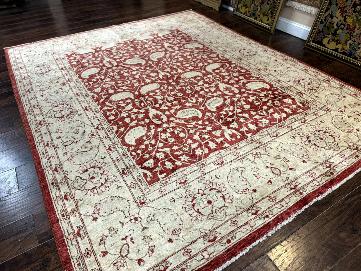 Pakistani Chobi Rug 8x10, Red, Handmade - Jewel Rugs, view 13