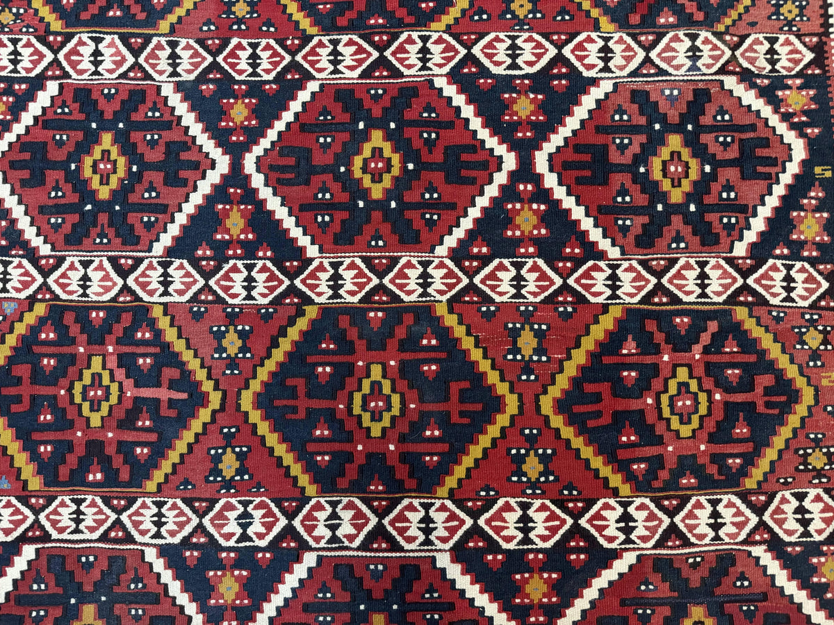 Caucasian Kilim Rug 5x7, Vintage Russian Flatweave Kilim Carpet, Tribal Bohemian Kilim Rug - Jewel Rugs, view 5