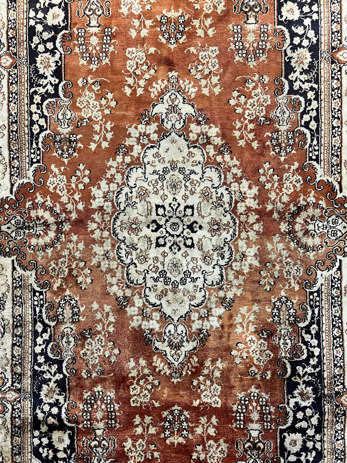 Turkish Silk Rug 3x5, Very Fine 400 KPSI, Floral Medallion, Hand Knotted - Jewel Rugs, view 5