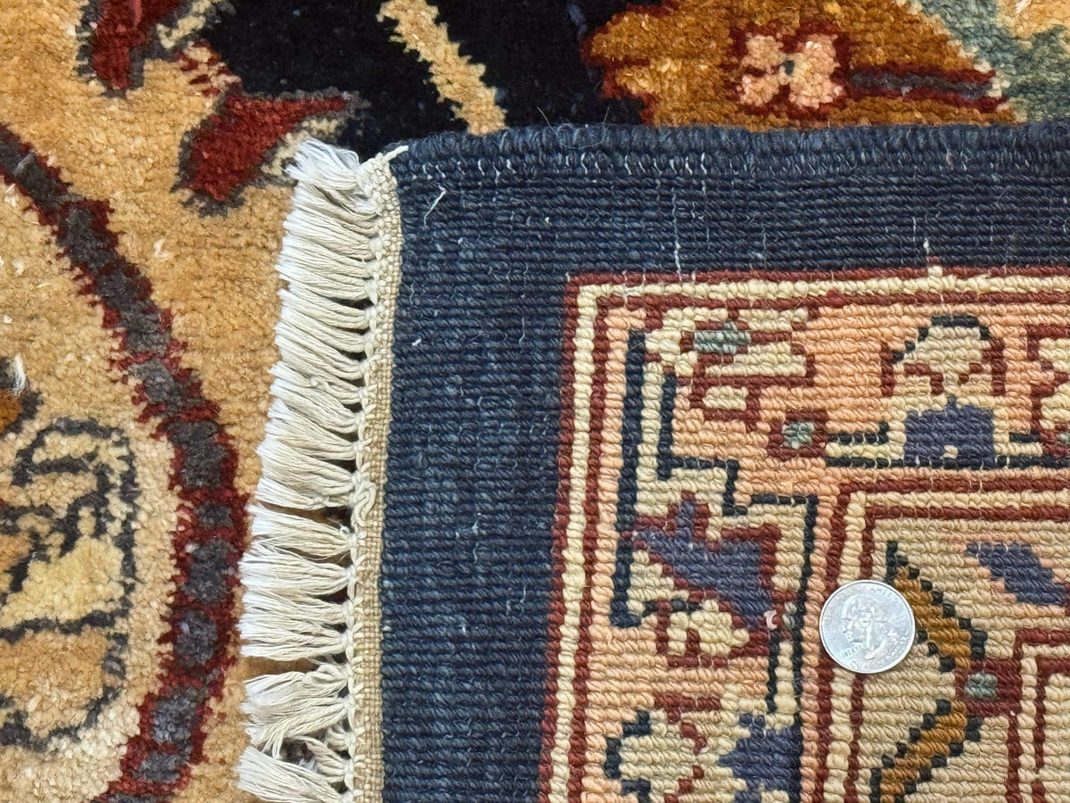 Pak Persian Bidjar Rug 10x13, Midnight Blue and Tan Pakistani Carpet - Jewel Rugs, view 10