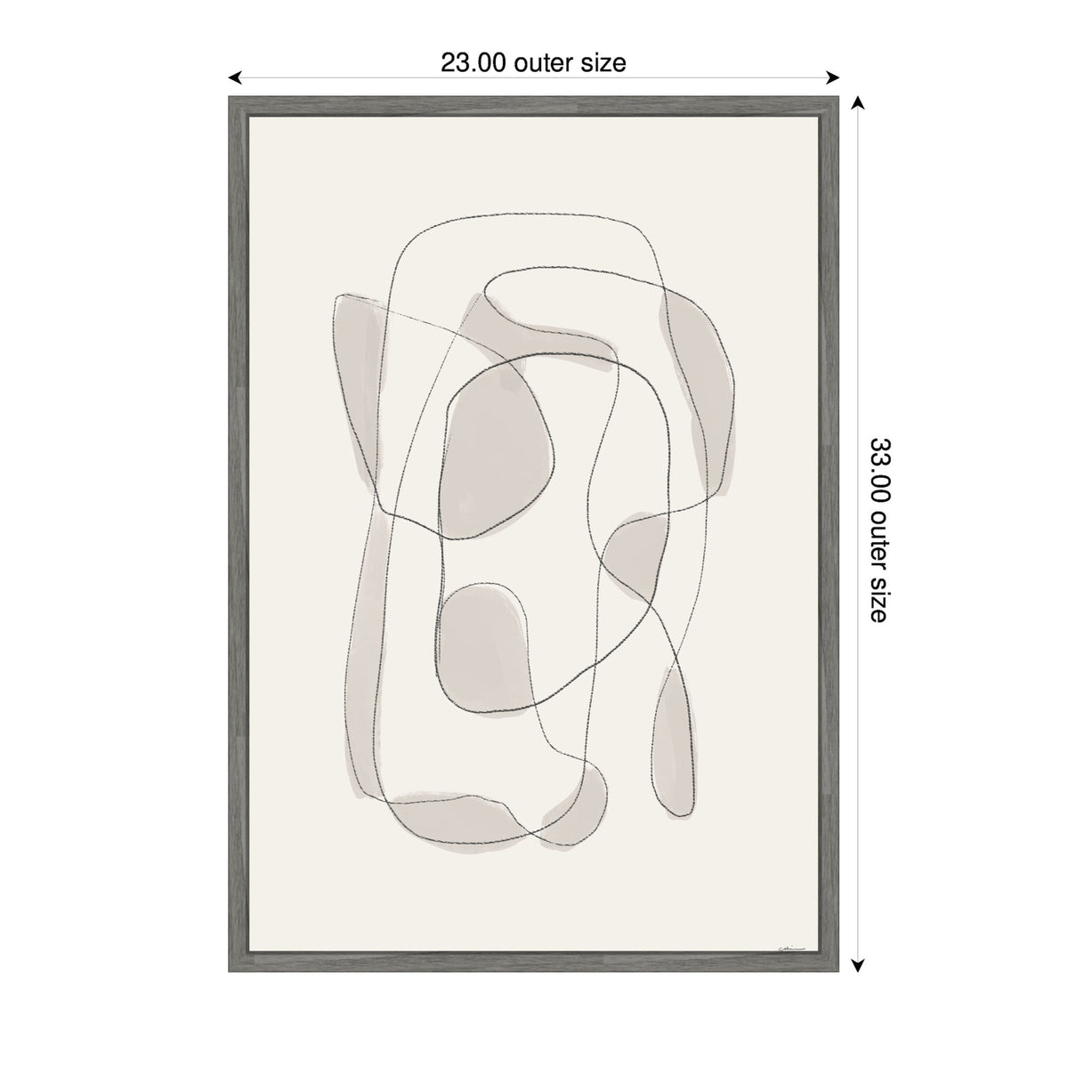 Minimalist Lines by Gabrielly Guedes Framed Canvas Wall Art Print
