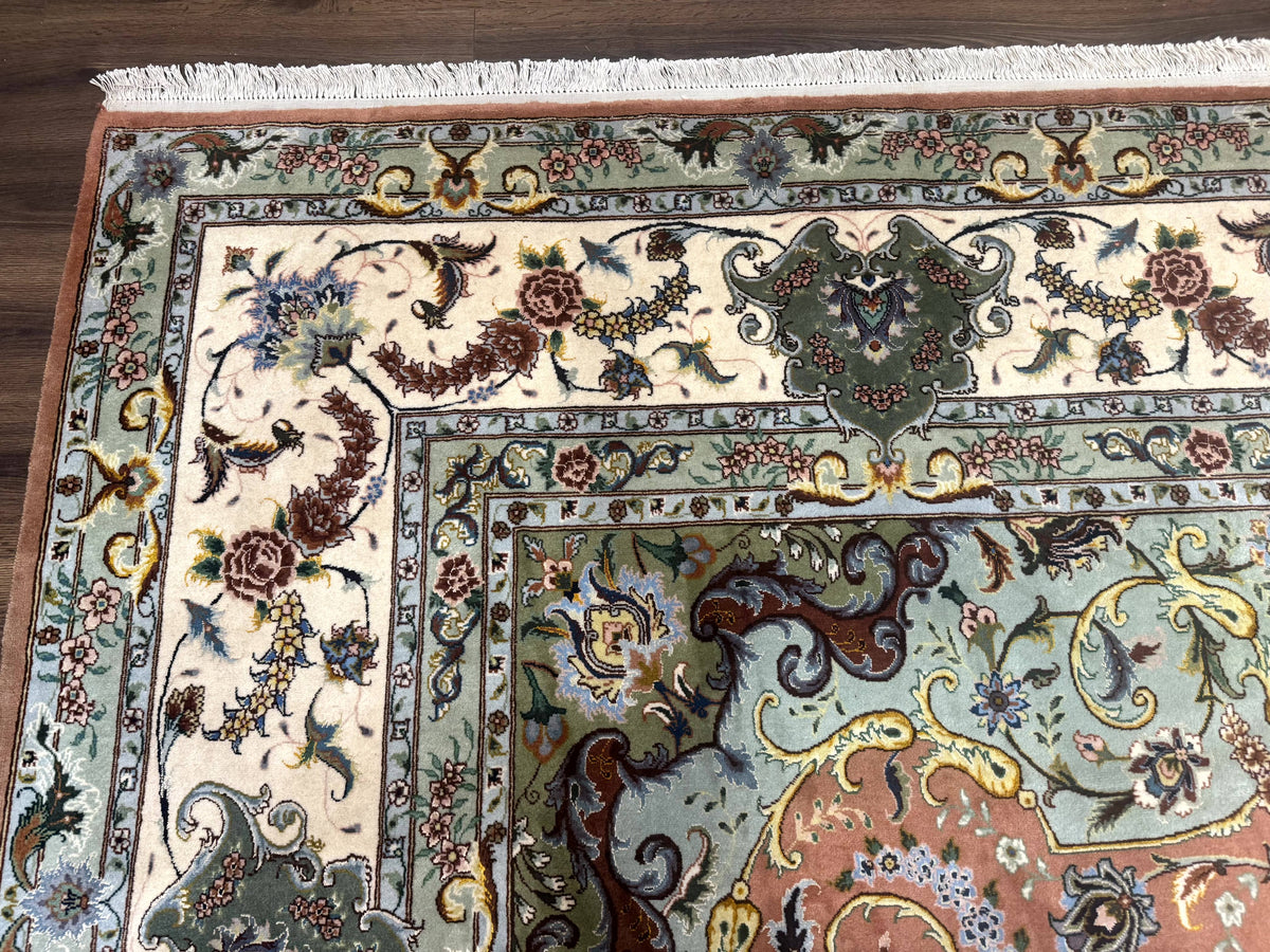 Palace Size Persian Tabriz Rug 12x17, Medallion Carpet, Fine 250 KPSI, Stunning - Jewel Rugs, view 6