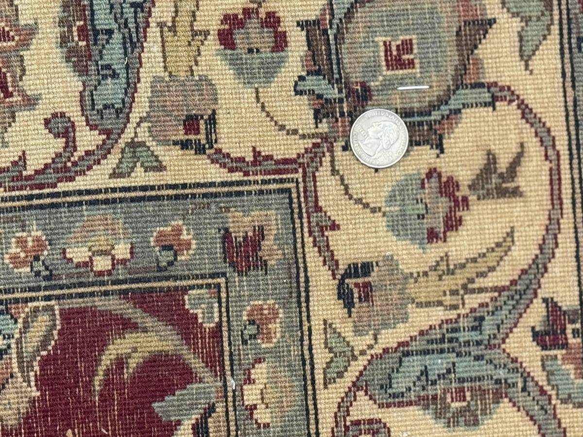 Pak Persian Rug 4x6, Floral Allover, Vintage Wool Carpet, Plum and Ivory - Jewel Rugs, view 11