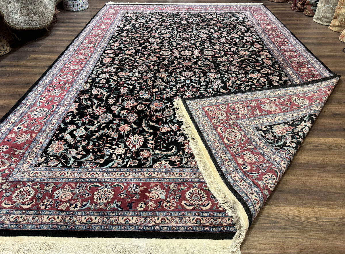 Large Sino Persian Rug 10x15, Floral Allover, Hand Knotted Wool Carpet, Fine - Jewel Rugs, view 13