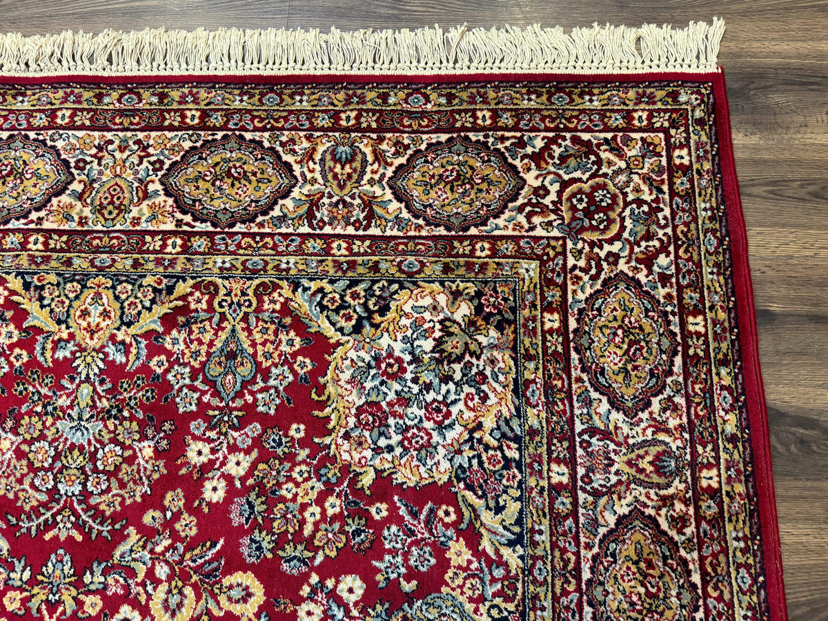 Persian Wool Rug 7x10, Couristan Carpet, Belgium Power Loomed Rug, Red, Floral, Traditional - Jewel Rugs, view 7