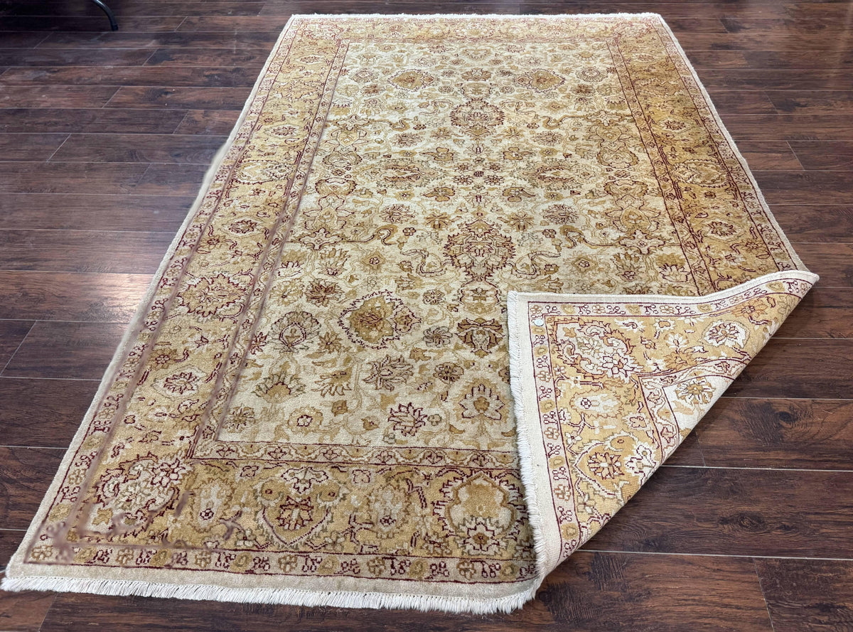 Turkish Oushak Rug 6x9, Vintage, Beige - Jewel Rugs, view 11