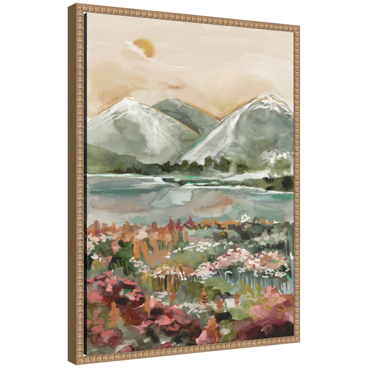 Sylvie Neutral Landscape 03 Framed Canvas by Annie Quigley
