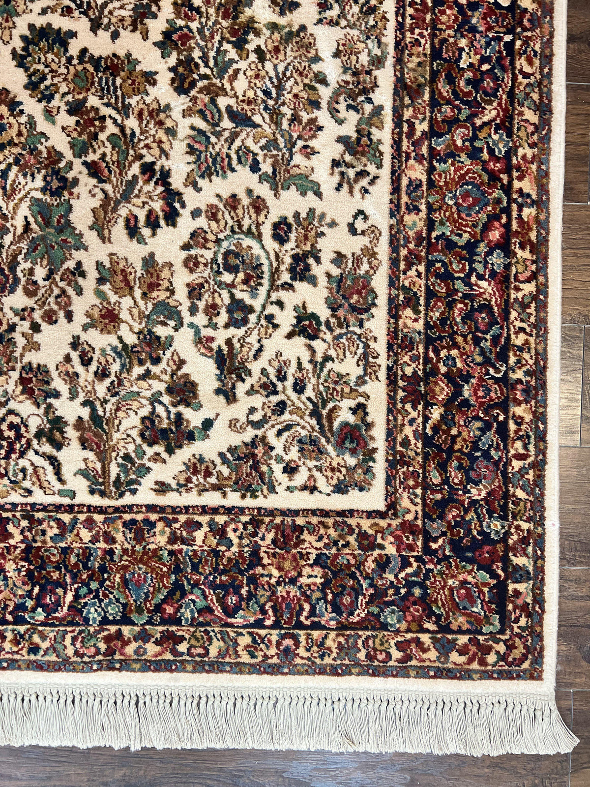 Karastan Rug 5.9 x 9, Ivory Sarouk #760, Wool Vintage Original Collection 700 Series - Jewel Rugs, view 10
