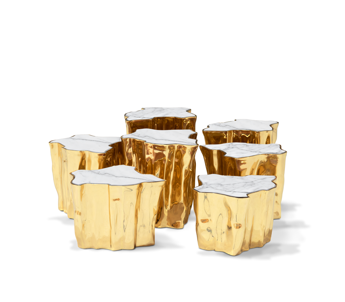 Eden Series White Center Table by Boca do Lobo