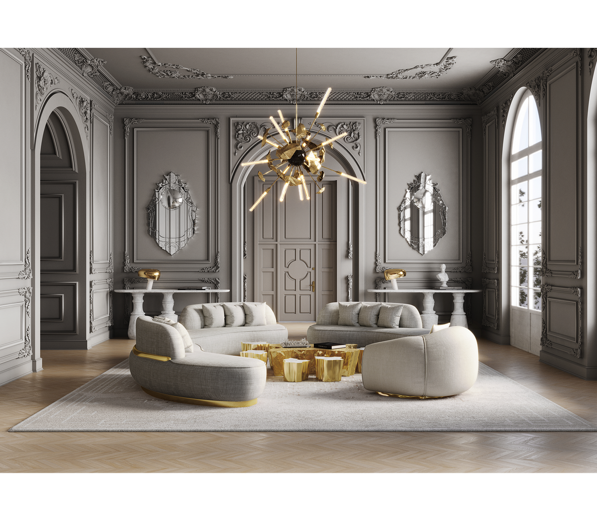 Eden Series White Center Table by Boca do Lobo – view 6