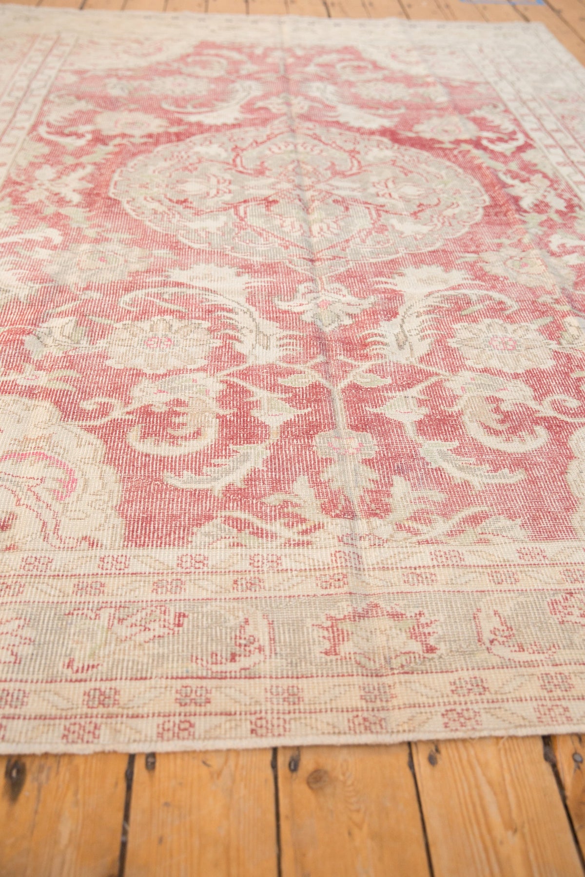 6.5x9 Vintage Distressed Oushak Carpet